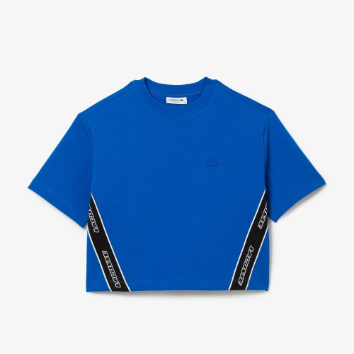 Women's Lacoste Loose Fit Printed Bands T-Shirt