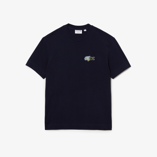 Men's Lacoste Holiday Relaxed Fit Comic Effect Badge T-Shirt