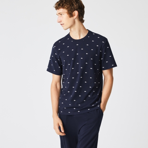 Men's Crocodile Print Stretch Cotton Indoor T-shirt