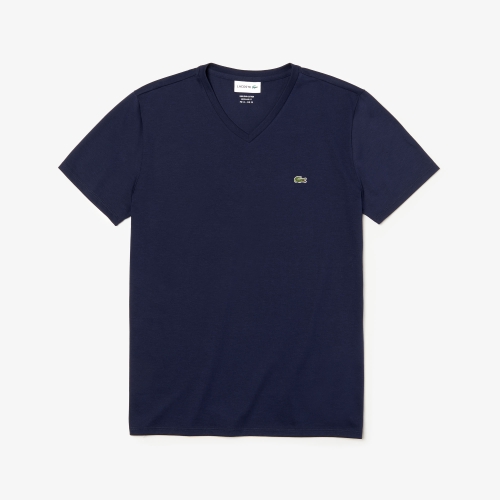Men's V-neck Pima Cotton Jersey T-shirt