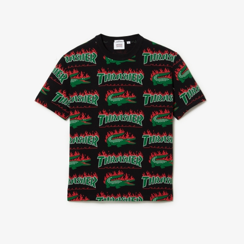 Unisex Lacoste x Thrasher Oversized Fit Cotton Jersey T-Shirt