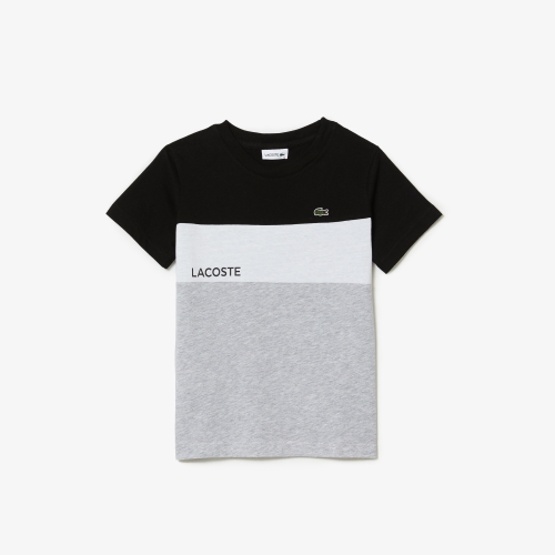 Boys' Lacoste Color-block Cotton Jersey T-shirt