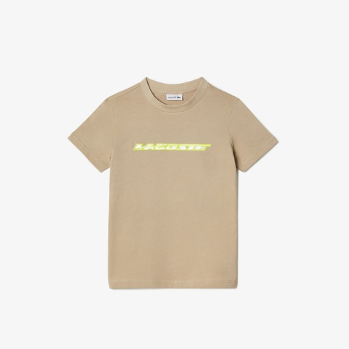 Kids' Lacoste Cotton Jersey T-Shirt With Contrast Marking