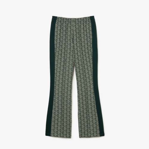 Women's Monogram Print Flared Cut Trackpants