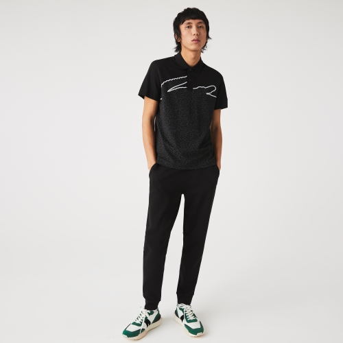 Men's Slim Fit Heathered Cotton Blend Tracksuit Pants
